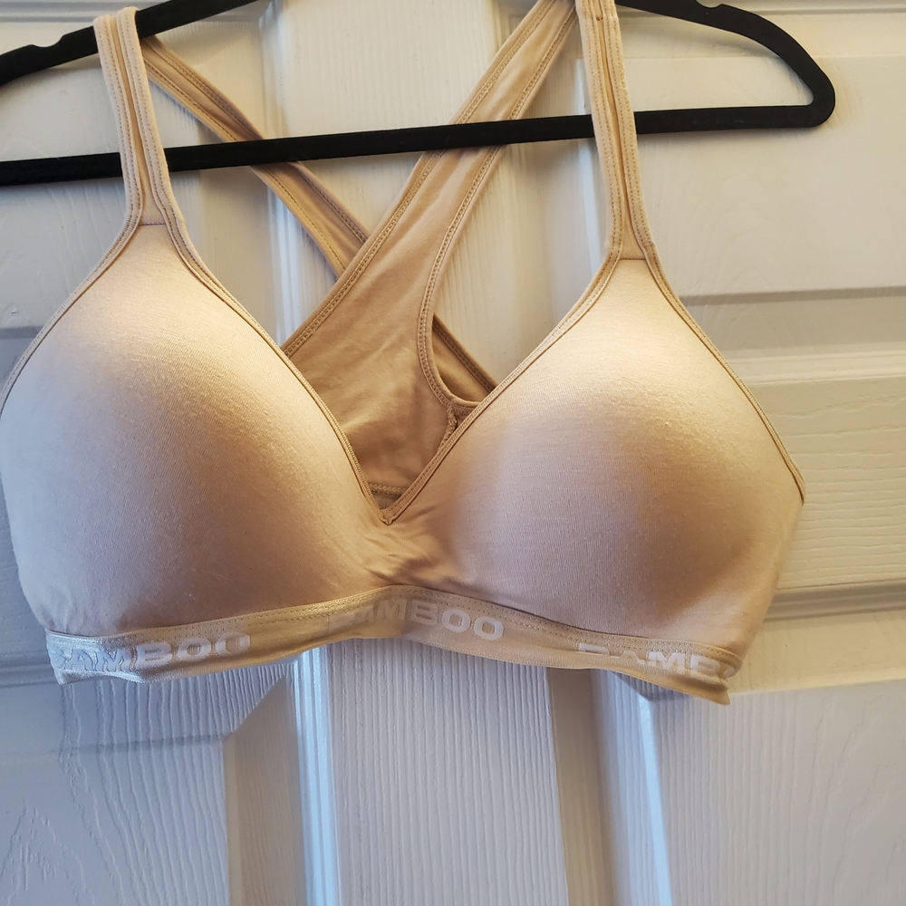 BAMBOO Nude/Beige Wireless Padded Racerback Bra